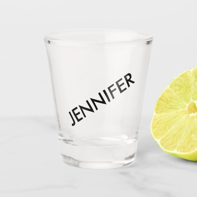 Moderner Chic Extravaganz Sie nennen es Personalis Schnapsglas (Vorderseite)