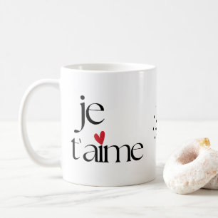 Moderner Chic Französisch Je T'aime I Liebe Sie Kaffeetasse
