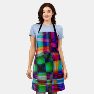 Moderner Chic Funky Tartan Kariert Schürze