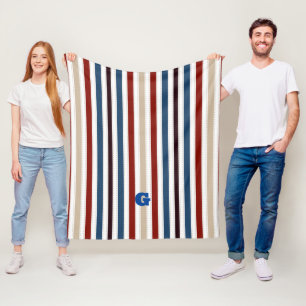 Moderner Chic gestreift Fleecedecke