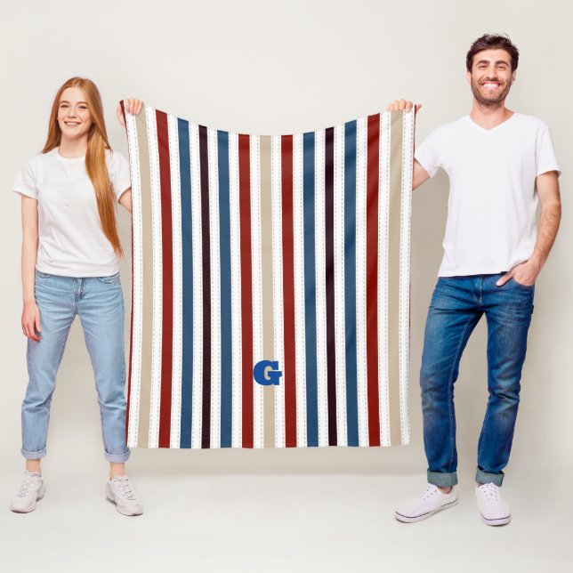 Moderner Chic gestreift Fleecedecke (Beispiel)