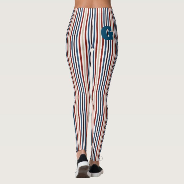 Moderner Chic gestreift Leggings (Rückseite)