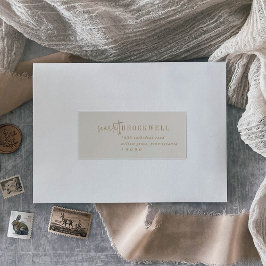 Moderner Chic | Gold Empfänger Guest Address Label