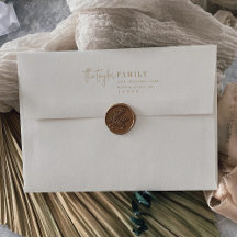 Moderner Chic | Gold Family Christmas Card Umschla