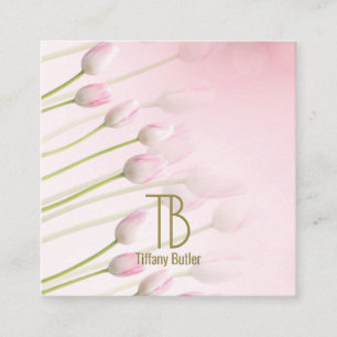 Moderner Chic Gold Monogram Luxus Quadratische Visitenkarte