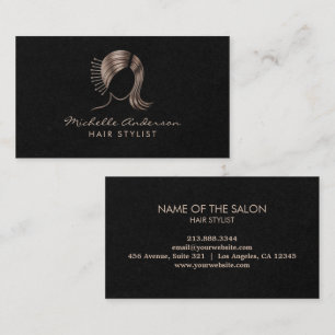 Moderner Chic Hair Stylist Schönheitssalon Bobby B Visitenkarte