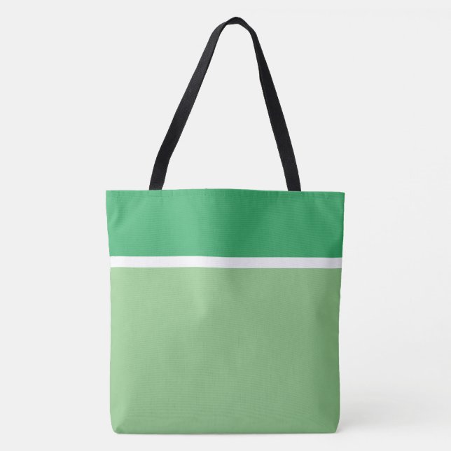 Moderner Chic Hübsch zwei Tone Grüne Streifen (Vorderseite)