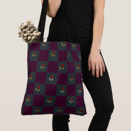 Moderner Chic Kariert mit Blume