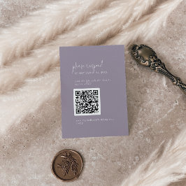 Moderner Chic Lavender Lila QR Code UAWG Begleitkarte