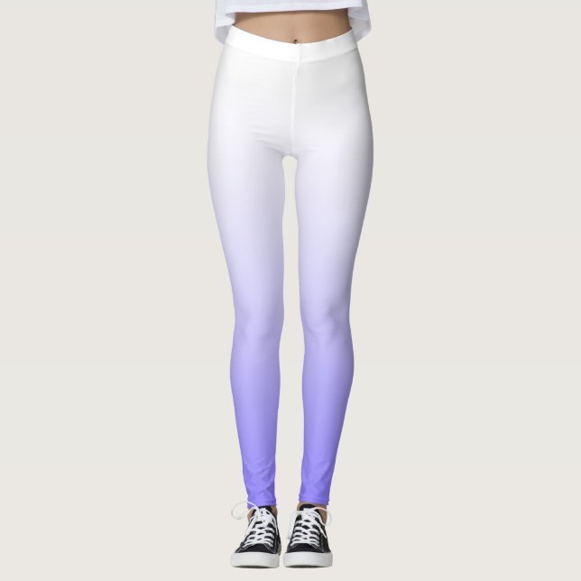 Moderner Chic Lila Lilac Ombre Leggings (Vorderseite)