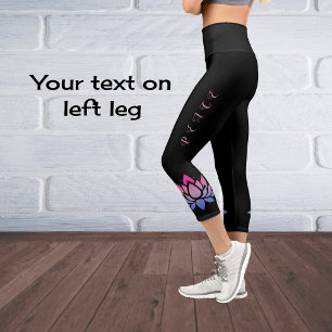 Moderner Chic-Lotus-Blume Capri Leggings