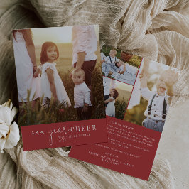 Moderner Chic | Neujahrsjahr des Fotos im Jahr der Feiertagskarte