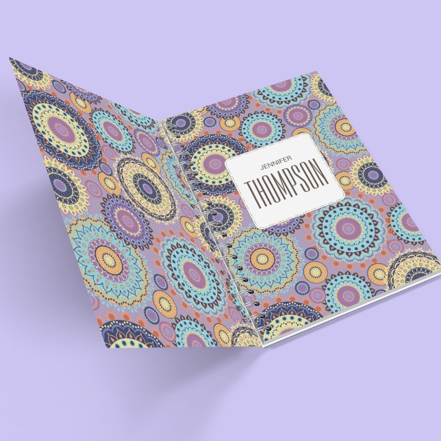 Moderner Chic Niedlich Trendfarben Lila Custom Planer (Purple Geometric Custom Notebook.)
