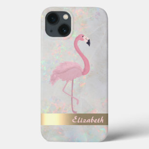 Moderner Chic Pink Flamingos Opal Iridescent Case-Mate iPhone Hülle