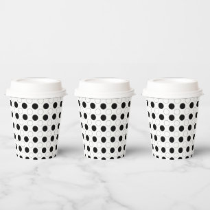 Moderner Chic Polka Dot Moderner Minimalistisch Pappbecher