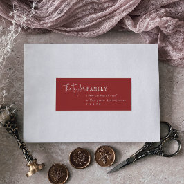 Moderner Chic | Red Recipient Guest Address Labels