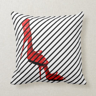 Moderner Chic-rote Sequined hohe Heels-Pumpen Kissen