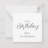 Moderner Chic Schwarz und Weiß Geburtstag Gruß