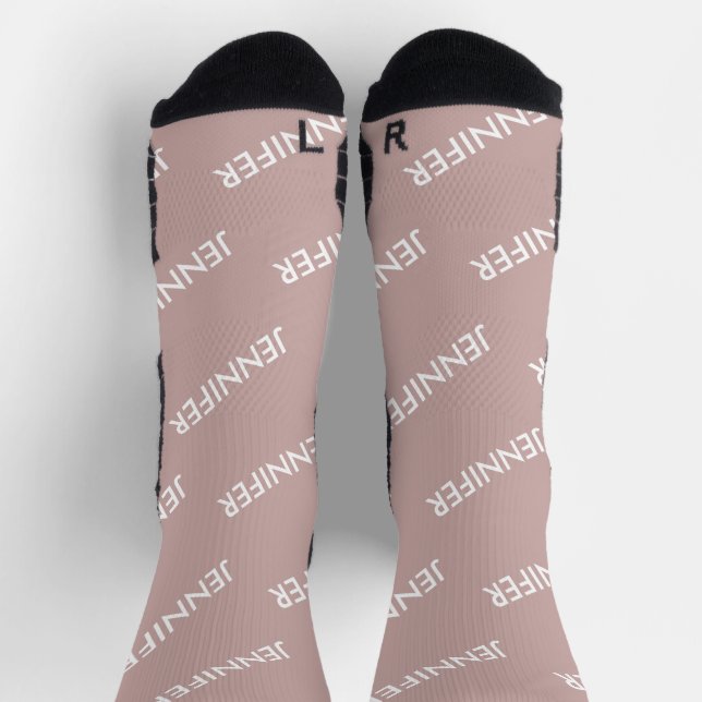 Moderner Chic Sie nennen es Personalisierte Dusty  Socken (Oben)