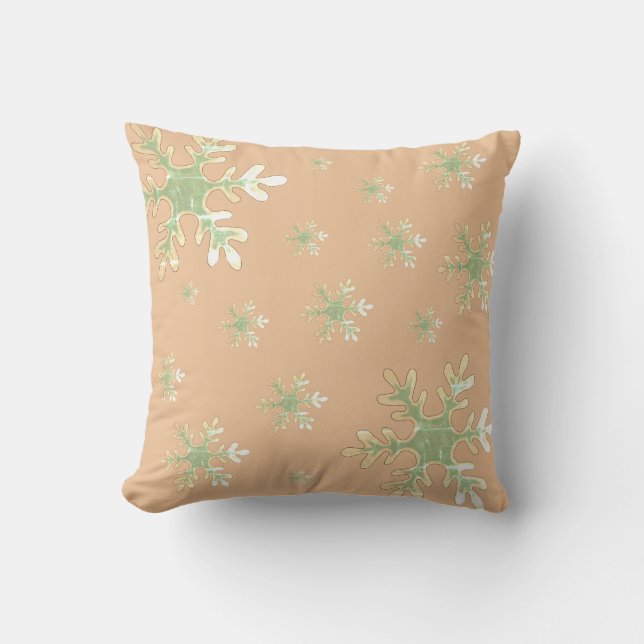 Moderner Chic Snowflake Pattern Urlaub Kissen (Vorderseite)