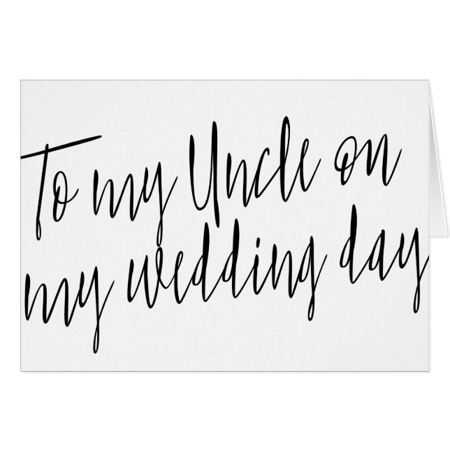 Moderner Chic "To my Onle on my wedday" (Vorderseite (Horizontal))