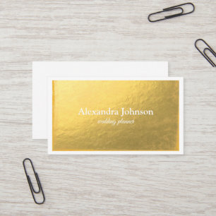 Moderner Chic White and Gold Foil Luxus Visitenkarte