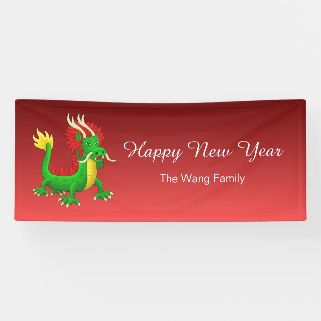 Moderner chinesischer Drache Banner (Horizontal)