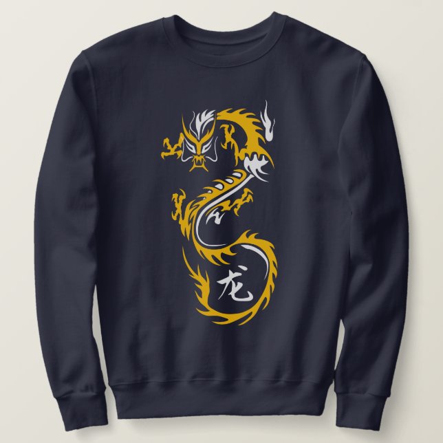 Moderner chinesischer Drache Sweatshirt (Design vorne)