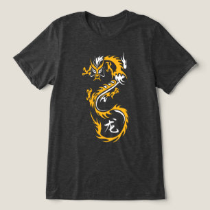 Moderner chinesischer Drache Tri-Blend Shirt