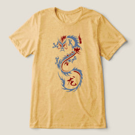 Moderner chinesischer Drache Tri-Blend Shirt