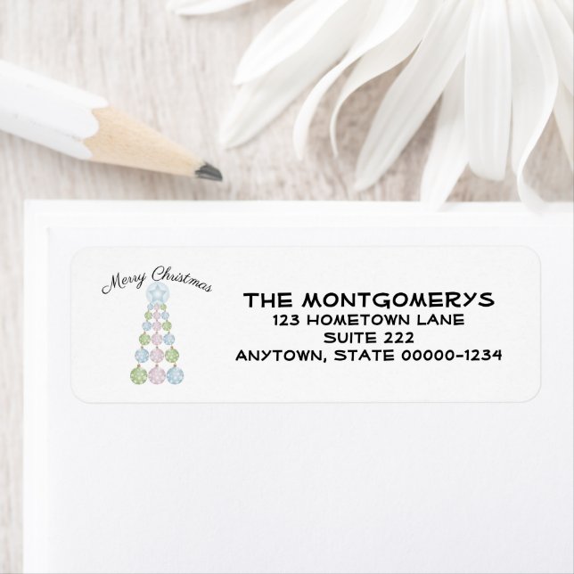 Moderner Christbaum in drei Pastellfarben (Insitu)