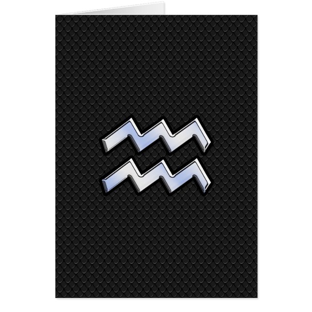 Moderner Chrome wie Aquarius Zodiac Sign auf Schla (Vorne)