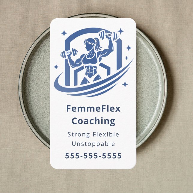 Moderner Coach Frauen-Personaltrainer Visitenkarte (Von Creator hochgeladen)