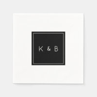 Moderner Cocktail für Monogramm B/W