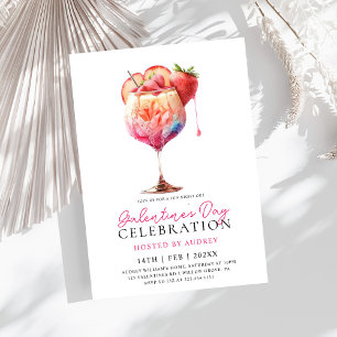 Moderner Cocktail Galentiner Tag Party Einladung