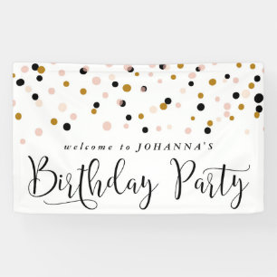 Moderner Confetti punktiert Banner