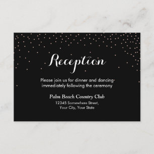 Moderner Confetti punktiert den schwarzen Begleitkarte