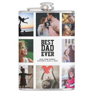 Moderner Cooler BEST VATER EVER Instagram FotoColl Flachmann