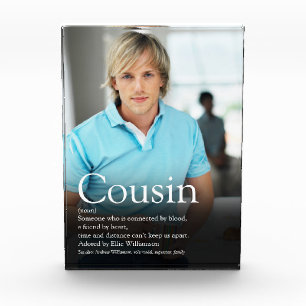 Moderner Cooler bester Cousin je Definition Fotoblock