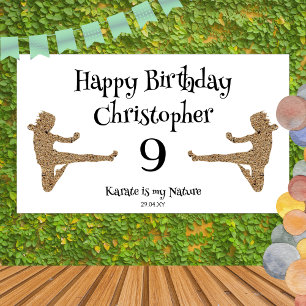 Moderner Cooler Martial Arts Karate Kindergeburtst Banner