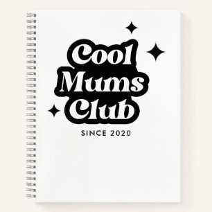 Moderner cooler Mütterclub Retro Vintage Groovy Notizbuch