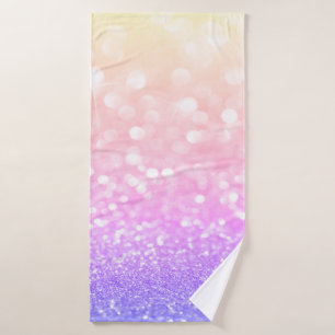 Moderner Cooler Ombre Glitzer Bokeh Badhandtuch Set