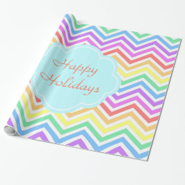 Moderner, cooler, trendiger, farbenfroher Regenbog Geschenkpapier