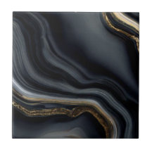 Moderner Cracked Gold schwarzer Marmor Stylist