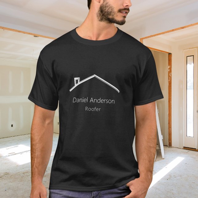Moderner Dachdecker aus schwarzem Silber T-Shirt (Von Creator hochgeladen)