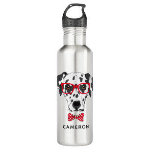 Moderner Dalmatiner   addieren Ihren Namen Edelstahlflasche