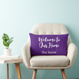 Moderner Dark Royal Lila Welcome Zuhause Individue Lendenkissen