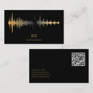 Moderner Deejay DJ-Musik-Beat-Professional-QR-Code Visitenkarte
