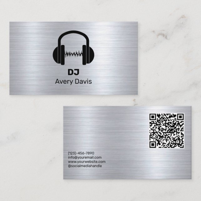 Moderner Deejay DJ-Musikbeat Professional Visitenkarte (Vorne/Hinten)