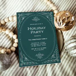 Moderner Deko | Elegante Green Holiday Party Einladung